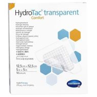 HydroTac Transparent Comfort, 12,5 cm x 12,5 cm, opatrunek hydrożelowy, 10 opatrunków