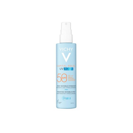VICHY Vichy Capital Soleil, UV-Aqua spray do twarzy i ciała SPF 50, 200 ml — Inhaltsstoffe i ocena