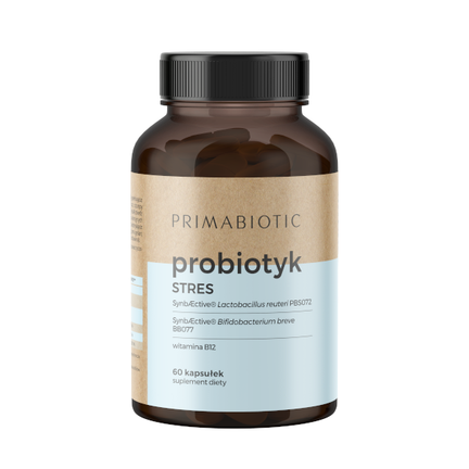 Primabiotic Stres, probiotyk, 60 kapsułek - zdjęcie produktu