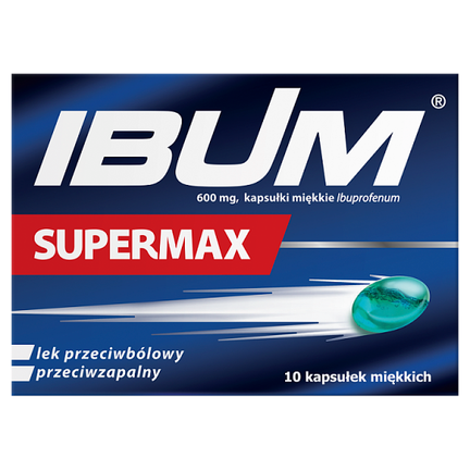 Ibum Supermax 600 mg, 10 kapsułek miękkich - zdjęcie produktu