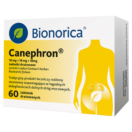 Canephron, 18 mg +18 mg + 18 mg, 60 tabletek drażowanych - zdjęcie produktu