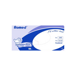 Romed, Rękawice niejałowe, lateksowe, pudrowe, rozmiar S, 100 sztuk
