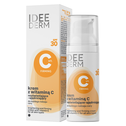 IDEEPHARM Idee Derm Krem rozświetlająco-ujędrniający z witaminą C SPF30, 50 ml — Inhaltsstoffe i ocena