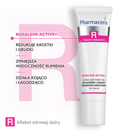 Pharmaceris R Rosalgin Active+, ultra aktywny żel na rumień, 30 ml - ŻEL