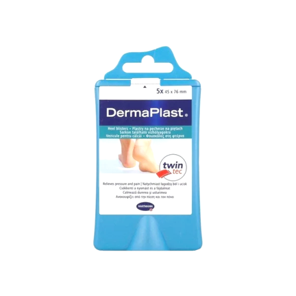 DermaPlast, hydrokoloidowe plastry na pęcherze na piętach, 5 sztuk - WYRÓB MEDYCZNY
