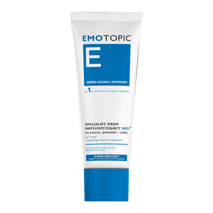 Emotopic, specjalny krem natłuszczający na twarz, powieki i ciało, 75 ml - zdjęcie produktu