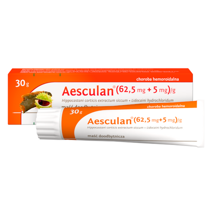 Aesculan (62,5 mg + 5 mg)/g, maść doodbytnicza, 30 g - zdjęcie produktu