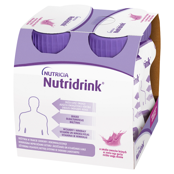 Nutridrink, smak owoców leśnych, 4 x 125 ml