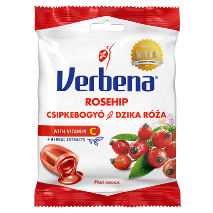 Verbena Dzika Róża z witaminą C, cukierki nadziewane, 60 g - zdjęcie produktu