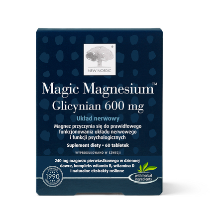 New Nordic, Magic Magnesium Glicynian, 60 tabletek - zdjęcie produktu