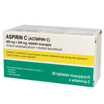 Aspirin C, 20 tabletek musujących (import równoległy Pharmapoint, Bułgaria)