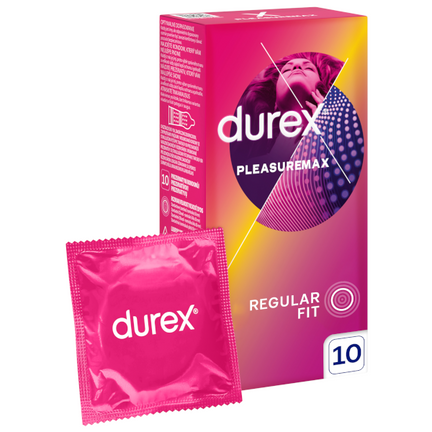 Durex Pleasuremax, prezerwatywy, 10 sztuk - WYRÓB MEDYCZNY