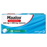 Maalox (400 mg + 400 mg), 20 tabletek
