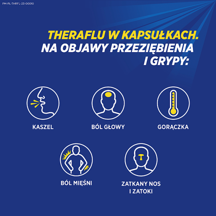Theraflu Total Grip 500 mg, 16 kapsułek  twardych - KAPSUŁKI