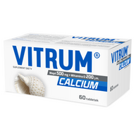 Vitrum Calcium, wapń 500 mg + Witamina D 200 j.m., 60 tabletek