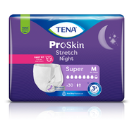 Pieluchomajtki TENA Stretch ProSkin Super Night, rozmiar M, 30 sztuk