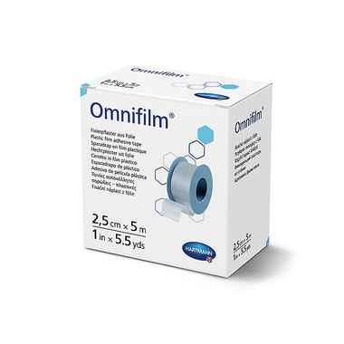 Omnifilm, przylepiec z porowatej transparentnej folii, 2,5 cm x 5 m, 1 rolka