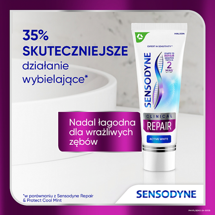 Sensodyne Clinical Repair Active White, pasta do zębów, 75 ml - PASTA DO ZĘBÓW