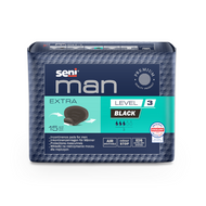 Seni Man Extra Level Black, wkładki urologiczne dla mężczyzn, 3 krople, 15 sztuk