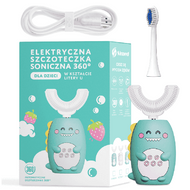 Szczoteczka soniczna 360 dla dzieci – 360 U-shape 2w1 zielona