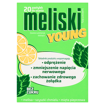 Meliski, pastylki do ssania, 20 sztuk - zdjęcie produktu