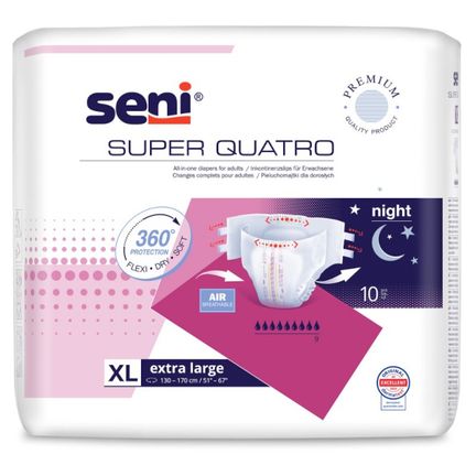 Pieluchomajtki Seni Super Quatro XL, 10 sztuk - zdjęcie produktu