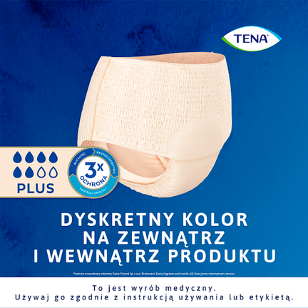 TENA Lady Pants Creme wysokim stanem, rozmiar M, 30 sztuk - WYRÓB MEDYCZNY