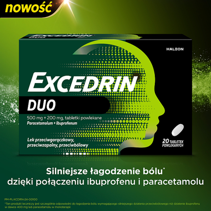 Excedrin Duo, 20 tabletek powlekanych