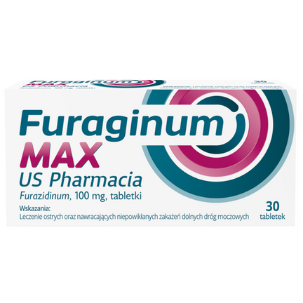 Furaginum Max US Pharmacia 100 mg, 30 tabletek - zdjęcie produktu