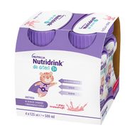 Nutridrink dla dzieci, o smaku truskawkowym, 4 x 125 ml
