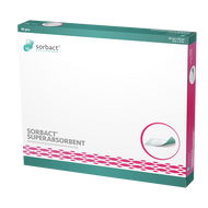 Sorbact Superabsorbent, 20 x 20 cm, opatrunek wiążący bakterie, 1 opatrunek