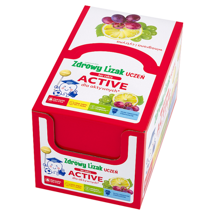 Zdrowy Lizak Uczeń Active, bez cukru, 40 sztuk - SUPLEMENT DIETY