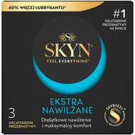 Prezerwatywa Unimil Skyn Extra Nawilżane, nielateksowe, 3 sztuki