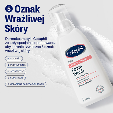 Cetaphil PRO Redness Control Pianka do mycia, 236 ml - Podrażnienie, Trądzik różowaty