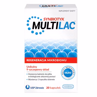 Multilac, synbiotyk, 20 kapsułek, zdjęcie produktu