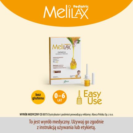 Melilax Pediatric, mikrowlewka doodbytnicza, 6 wlewek po 5 g - Dziecko, Niemowlę