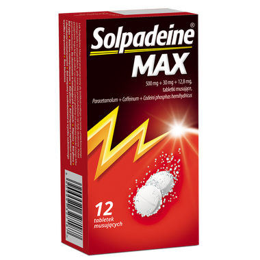 Solpadine Max, 12 tabletek musujących