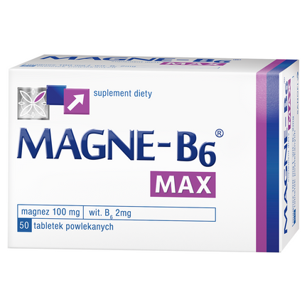 Magne-B6 Max, 50 tabletek powlekanych - zdjęcie produktu