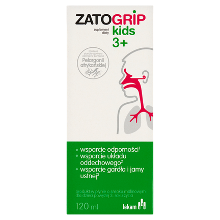 Zatogrip Junior 3+, syrop, 120 ml - zdjęcie produktu