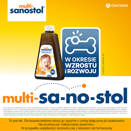 Multi-Sanostol, syrop, 600 g - Dorosły, Dziecko, Młodzież