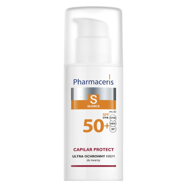 Pharmaceris S Capilar Protect, dla skóry naczynkowej i z trądzikiem różowatym SPF 50+, 50 ml