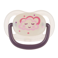 Canpol babies Smoczek silikonowy 18m+ anatomiczny Night Dreams, różowy, 1 sztuka