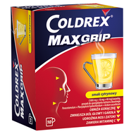 Coldrex MaxGrip, smak cytrynowy, 10 saszetek