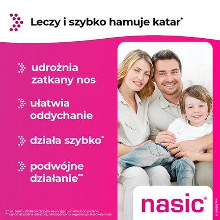 Nasic (0,1 mg + 5,0 mg)/dawkę, aerozol do nosa, roztwór, 10 ml - KLOSTERFRAU
