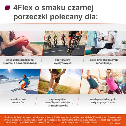4Flex, smak czarnej porzeczki, 30 saszetek - Dorosły