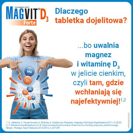 Magvit Forte D3, 50 tabletek dojelitowych - 5906681440003