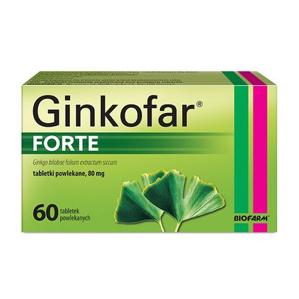 Ginkofar Forte 80mg, 60 tabletek - zdjęcie produktu