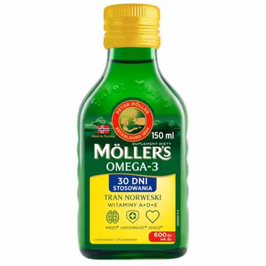 Moller's Tran Norweski, cytrynowy, 150 ml