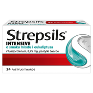 Strepsils Intensive o smaku miodu i eukaliptusa, 8,75 mg, 24 pastylki twarde