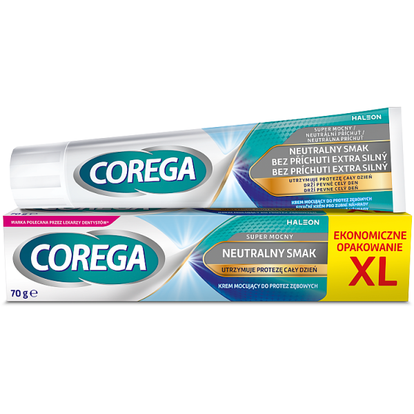 Corega, super mocny krem do protez, smak neutralny, 70 g